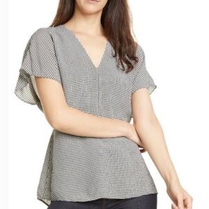 Lewit Black and White Gingham Blouse